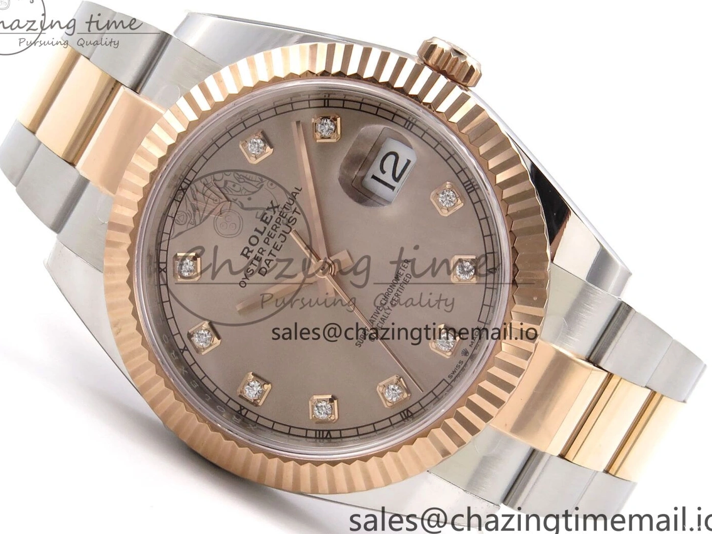 SH3235（Gain Diamonds Oyster 904L DateJust 126331 Steel Dial ARF RG on Edition 41 SS Bracelet 1:1 Weight） Best RG 0517